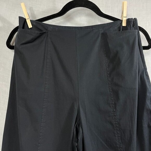 Talbots Petites Cropped Straight Leg High Water Chinos Womens 8 Flat Front Black - Picture 2 of 11